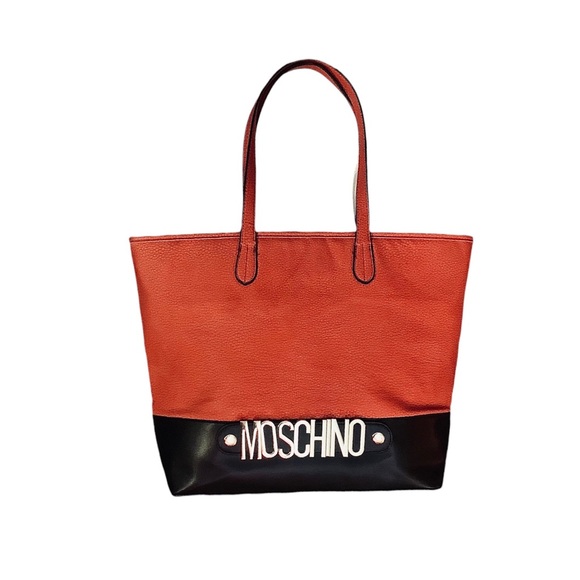 MOSCHINO Leather Tote in Red & Black. Excellent Condition. - Picture 2 of 4